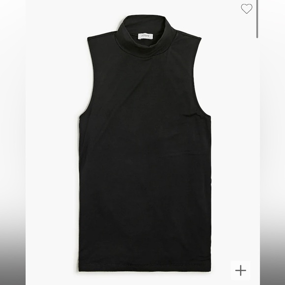 J. Crew Factory Sleeveless mockneck top shirt BS206 black S - Picture 1 of 2